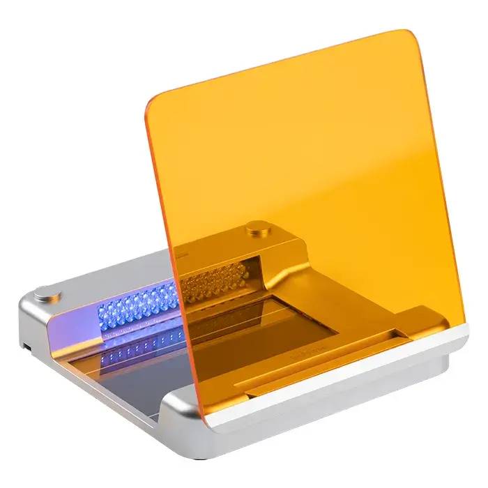 UV-C108 藍光切膠儀 LED 藍光光源保護 DNA 與 操作人員 避免 UV 傷害