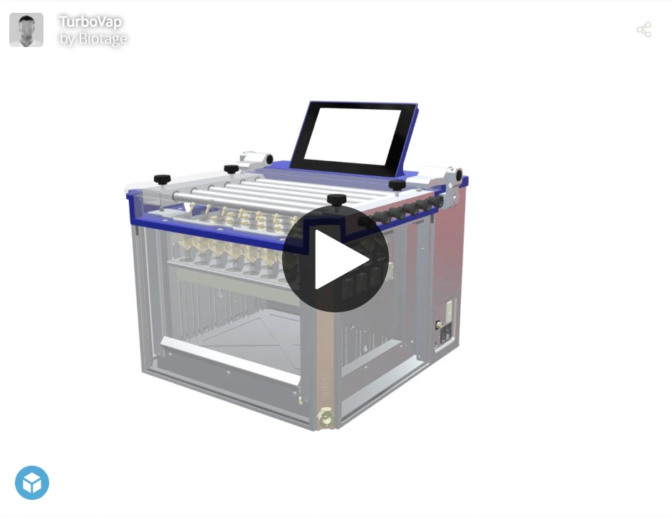 Biotage TurboVap 吹氮濃縮機 3D 互動模型